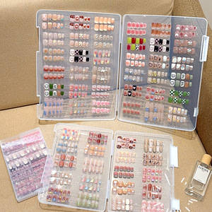 Nail Art Storage Box Transparent Plastic Portable Organizer Dustproof <b>Display</b> <b>Case</b> For Nail Tips Rectangle Shape 1-3L Capacity - Product Image 1