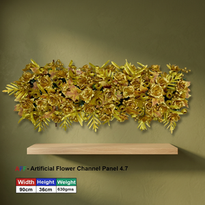 <b>Artificial</b> <b>Flower</b> Factory Majestic Gilded Gold Luxe Channel Panel Metallic Rose Autumn Maple Row 90cm Premium Durable - Product Image 3