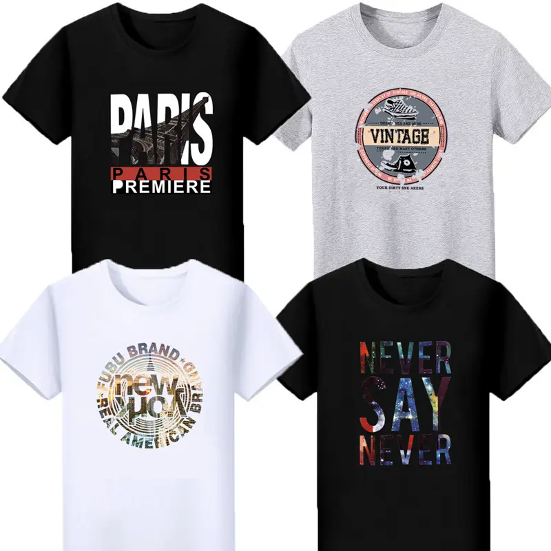 stock hot sale men short sleeves t-shirt trendy fashion breathable clothes personality o neck tshirt