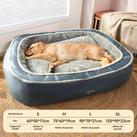 Cage pour animaux de compagnie écologique et chaude pour l'hiver, pour chiens et chats, amovible et lavable, grande taille, emballée en carton