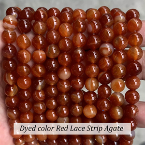 4 6 8 10 12mm biru hijau merah kuning ungu garis halus Agates batu manik-manik bulat longgar manik manik Agates untuk membuat perhiasan - Product Image 2