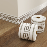 Autocollant mural décoratif de luxe pour la maison, cadre mural, 10 cm * 5 m, PVC auto-adhésif, plinthe, carrelage mural