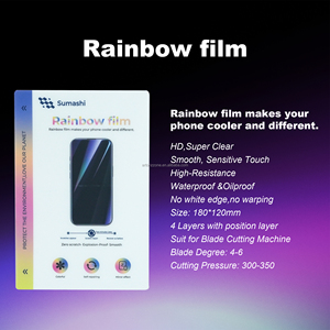 Sumashi <strong>Rainbow</strong> Holographic Self-healing EPU Hydrogel Mobile Phone <strong>Screen</strong> <strong>Protector</strong> for iPhone 17 16 15 for Cutting Machine - Product Image 4