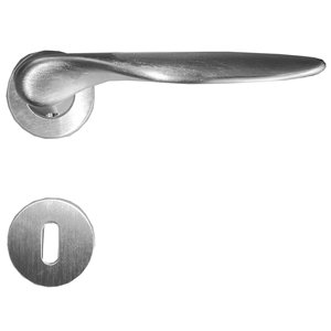 Maniglia 'WING' con rosa e escutcheon in oro satinato - Product Image 2