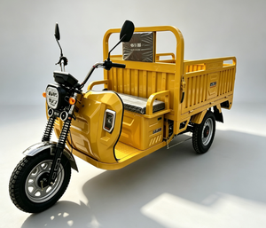 Tricycle électrique de transport 48V 501-800W à carrosserie ouverte, capacité de charge 300-400kg, jaune, trois roues - Product Image 3