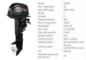 Kualitas tinggi 30HP 2 tak Motor tempel bersertifikat CE merek Cina | Mesin perahu bahan bakar rendah untuk RIB, memancing tiup santai - Product Image 6