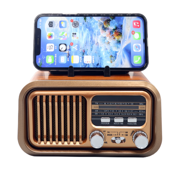 AM/FM/SW 3BAND USB/TF MP3 Player AUX in DC 5V With a Lithium Battery Flashlight With Bluetooth Charging with Solar Panel