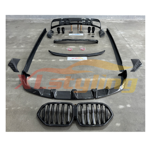 XLstyling vendita calda auto LD kit di LD Aero in carbonio vera griglia minigonne laterali con labbro anteriore diffusore posteriore Spoiler per <span class=keywords><strong>bmw</strong></span> F96 X6M - Product Image 1