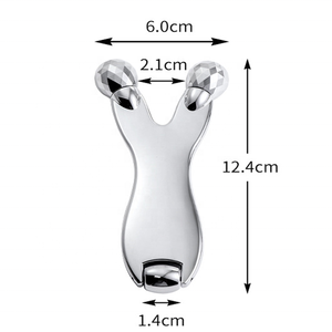 Nuevo Metal Aleación de zinc Multifuncional <span class=keywords><strong>GuaSha</strong></span> Rodillo facial Acupuntura Cuello Masajeador de ojos y dispositivo de raspado de nariz - Product Image 6