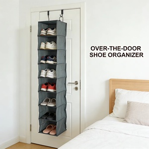 6-<b>Shelf</b> Over-the-Door Hanging Shoe Organizer (Gray) - Product Image 1