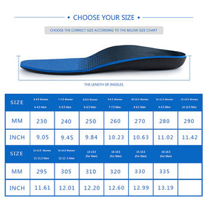 SINCE Meredakan Nyeri Plantar Fasciitis Kaki Rata Penyangga Lengkung Tinggi Sol Sepatu EVA Orthotics Insoles - Product Image 6