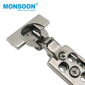 Heavy Duty Iron 3d Hydraulic Soft Close Hinge <b>Kitchen</b> Adjusting Screw Ultra Thin Base Design <b>Kitchen</b> Cabinet Door Hinge - Product Image 1