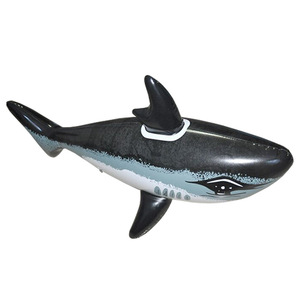 Flotador inflable de tiburón de PVC, juguete acuático para niños, flotador para piscina. - Product Image 2