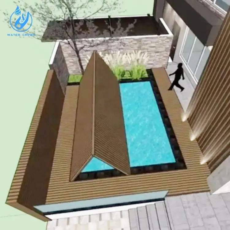 Cobertura de piscina/deck de piscina/gabinete de piscina com piso dobrável automático de tamanho personalizado com alta qualidade para piscina ao ar livre