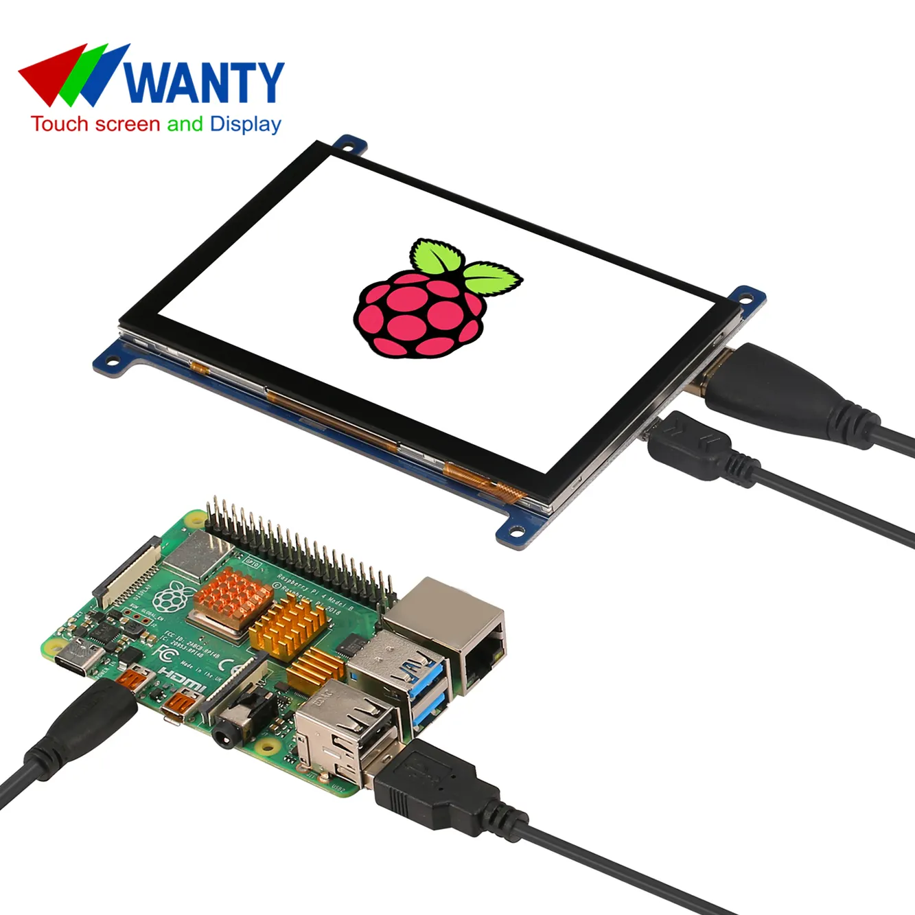 New Product 40Pin 5 Inch Capacitive Touch Screen LCD Raspberry Pi 3 LCD Display Touch Screen Capacitive