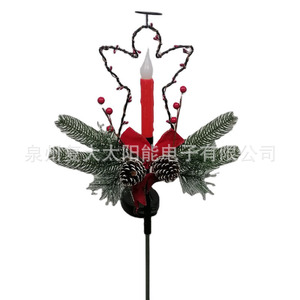 Lumière solaire en fil de fer en forme d'ange, bougie LED, décoration de jardin de Noël, imperméable, extérieur - Product Image 5