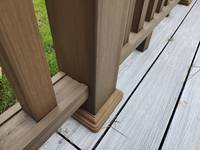 Poutre WPC décorative de faisceau composite de co-extrusion de poteau en plastique en bois creux pour le café