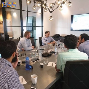 Úc Tùy Chỉnh Thực Hiện Phong Cách Hình Chữ Nhật 3.6M Dài 12 Ghế Corian Hiện Đại Hàng Đầu Văn Phòng Xám Bàn Hội Nghị Bàn - Product Image 4