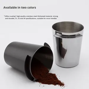 Tasse à café artisanale en acier inoxydable 304, récipient pour poudre de café, dispositif de versement de café italien, accessoires pour machine à café, tasse à arôme - Product Image 3