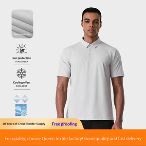 Polo à revers pour <span class=keywords><strong>homme</strong></span> 2026, sport et loisirs, respirant, séchage rapide, couleur unie, manches courtes, en nylon, idéal pour le fitness en extérieur - Product Image 1