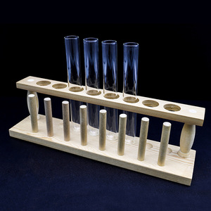 Soporte de Madera Huida para Tubos de Ensayo, con 6, 8, 10 o 12 Orificios, para Laboratorio, Enseñanza y Uso Doméstico - Product Image 2