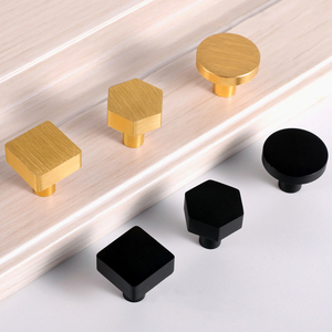 现代单孔金属小把手球衣柜门把手橱柜抽屉床头柜黑色金色 - Product Image 5