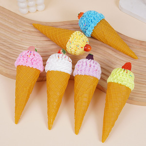 Juguete de máquina de garras con cono de helado de crema de frutas simulada, decoración para tienda de té con leche, helado simulado con efecto de onda - Product Image 4