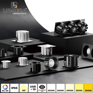 Downlight <span class=keywords><strong>LED</strong></span> COB moderne 30W 40W 60W étanche encastré <span class=keywords><strong>spot</strong></span> <span class=keywords><strong>salle</strong></span> <span class=keywords><strong>de</strong></span> <span class=keywords><strong>bain</strong></span> indice <span class=keywords><strong>de</strong></span> protection IP65 couleur noir foncé CRI95 garantie 5 ans - Product Image 6