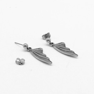yunnique <b>Wings</b> Drop <b>Earrings</b> Stainless Steel Geometric Design Fashion Jewelry For Women - Product Image 3