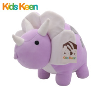 Dessin animé mignon de dinosaure de Triceratops de jouet de peluche personnalisé pour des jouets de dragon en peluche d'enfants