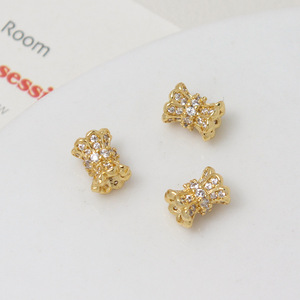 6-7 мм латунная полая двухслойная колпачок с лотосом 14K 18K Большая маленькая разделительная бусина колпачок для браслета «сделай сам», ожерелья, ювелирные аксессуары - Product Image 6