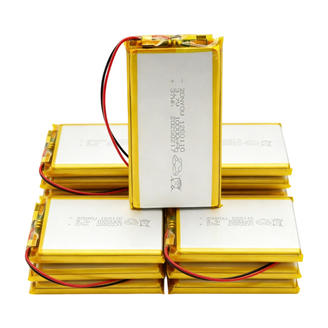 KC Certified Rechargeable 1260110 Pouch Cell 10Ah Li-Polymer Batteries 3.7V with 1 Year Warranty for Consumer Electronics Tools