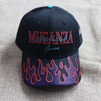 Meilleures ventes Fabricant de chapeaux 6 panneaux Logo de broderie de flammes sur le bord Chapeaux snapback personnalisés pour garçons et unisexes