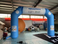 Arche gonflable publicitaire pour départ/arrivée avec souffleur d'air électrique pour entrée de tournoi sportif