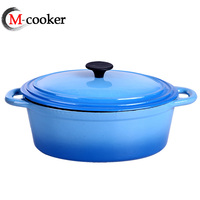 Mcooker ODM/OEM Ensembles d'ustensiles de cuisine émaillés en fonte de 30cm Grande casserole d'ustensiles de cuisine Casserole en métal durable Aspect délicat