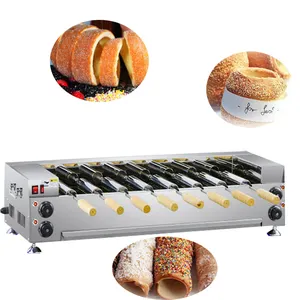 electric chimney cake oven/donut cone machine to make kurtos kalacs for snack equipment