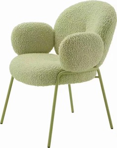 Mobili poltrona Art déco stile Designer tessuto lattiginoso tappezzeria sedie da pranzo con gambe in metallo - Product Image 4