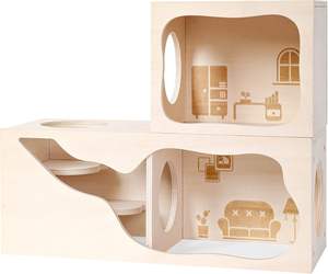 Escondite para Hámsteres, Casa de Madera, Cámara, Túnel para Mascotas Pequeñas, Juguetes de Exploración, Refugio Secreto para Hámsteres Enanos - Product Image 3