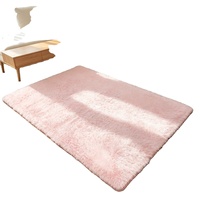 Tapis rectangulaire grand format en peluche solide, motif étoile de mer, fabriqué à la machine, en polyester, avec envers antidérapant en PVC