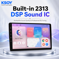 KSOY-T333 Kamera 360 Derajat Output RCA 3+32G QLED Android 14 WiFi BT 5.0 Octa Core Kartu TF GLONASS FM RDS DVR Android Auto Stereo Mobil