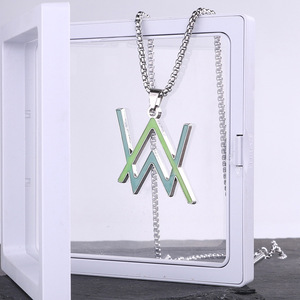 Collar <span class=keywords><strong>Alan</strong></span> Walker con Colgante Luminoso Electrónico que Brilla en la Oscuridad, Estilo Hip-hop para Discoteca - Product Image 2