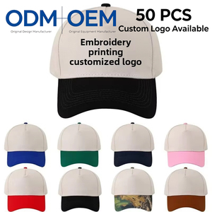 Cappellino da Baseball Personalizzato Bicolore Vintage a 5 Pannelli Strutturato 100% Cotone con Visiera Curva e Chiusura Snapback per Sport, Pesca e Uso Quotidiano - Product Image 1