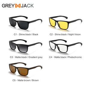 Gafas de Sol Polarizadas Grey Jack con Marco Negro de PC, Lentes TAC con Protección UV400, Unisex, para Ciclismo, Conducción, Pesca y Actividades al Aire Libre - Product Image 2