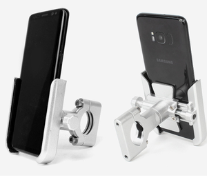 Support de téléphone pour guidon en alliage d'aluminium Support de téléphone universel pour vélo et moto Support pour téléphone Motorcy Silvercolor - Product Image 3
