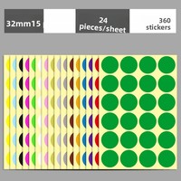 Label Perekat Bulat Berwarna-warni Stiker Berwarna Penanda Post-it Label Perekat Kosong untuk Catatan Tulisan Tangan 15