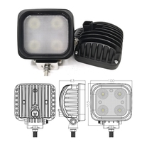 Phare antibrouillard LED bicolore en aluminium 20W 4 pouces avec effet stroboscopique Nouvelle lampe de travail 12V/24V