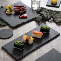 Neue Produkte Catering Teller und Geschirr Set, Schiefer Tischset, japanische Hochzeits dekoration graue Schiefer platten