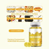 HDK OEM ODM Gummies à l'extrait de CoQ10 100mg Ubiquinone Végétalien Sans Sucre Antioxydant Santé Cardiaque Complément Énergétique