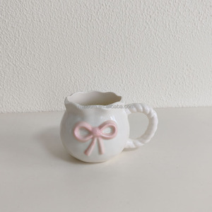 <span class=keywords><strong>Tazza</strong></span> in ceramica <span class=keywords><strong>rosa</strong></span> creativa con Design Bowknot goffrato <span class=keywords><strong>tazza</strong></span> da caffè da 330ml per uso quotidiano e regali - Product Image 4