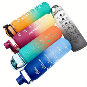 Bouteille d'eau de sport personnalisée de qualité alimentaire sans BPA réutilisable de 32 oz/1000 ml avec marqueur de temps - Product Image 1